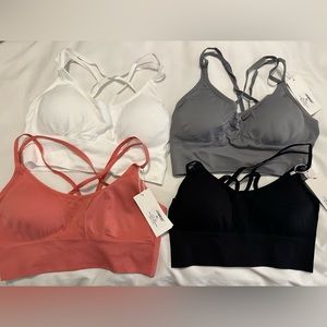 Cross Back Sports Bra - 4 pack